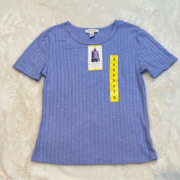 Vintage America Ladies' Slub Ribbed Tees - Picture 9 of 10